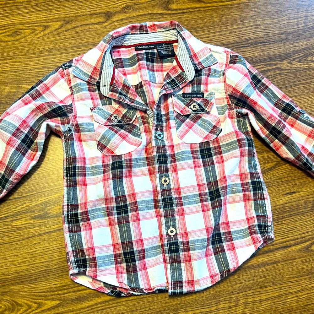 Calvin Klein Jeans Boys Button Up Shirt 3t